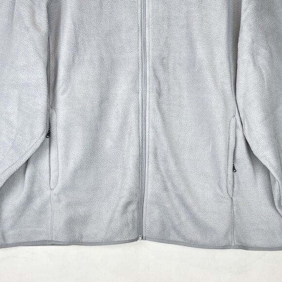 Men Full Zip Polar Fleece Sweater Jacket Gray Size 2XL - Picture 12 of 15